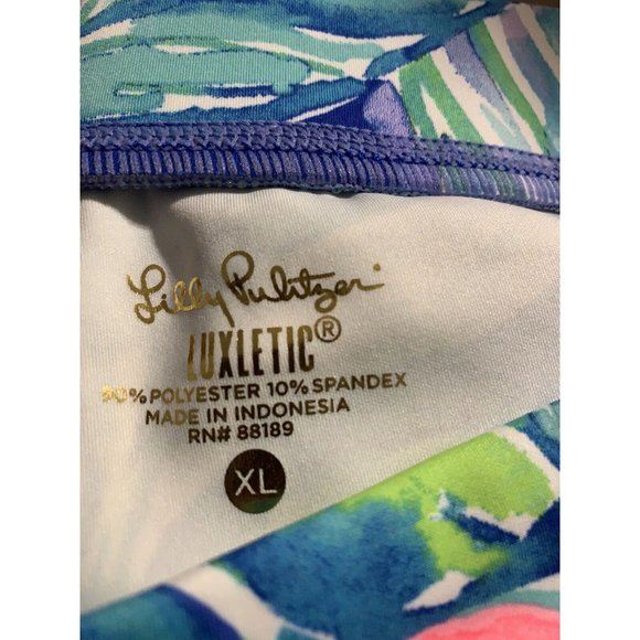 Lilly Pulitzer Luxletic Multicolor Pull Up Shorts RN 88189 Size XL - Picture 6 of 6